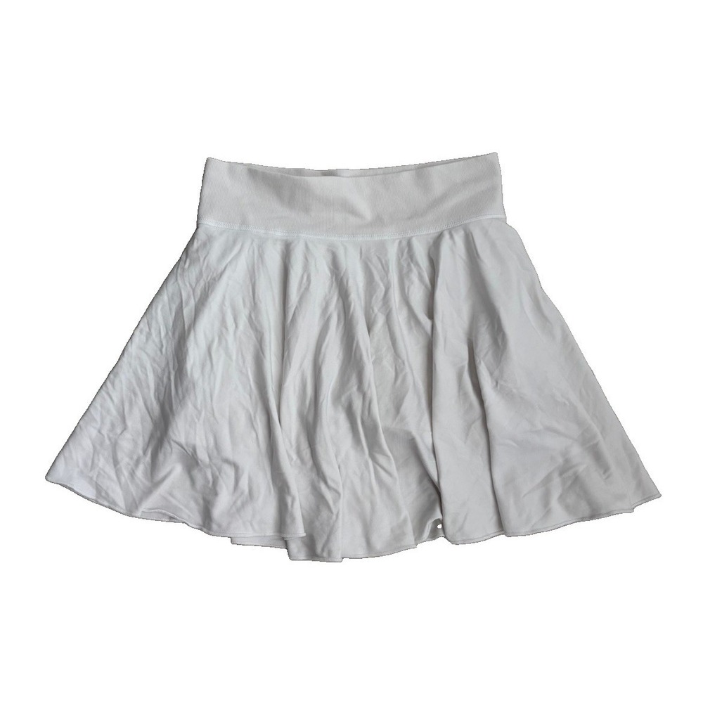 White Tennis‎ Skirt with Shorts Flowy Athletic Skirt Pickleball Gym for Women M